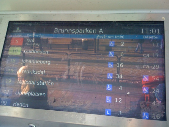 Real tram times